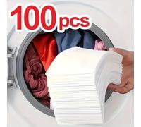 TEMU 100 hojas de lavandería protectoras de color | Protectores de tela sin perfume PEEJAA para la transferencia de color y proteger de la pérdida de tinte