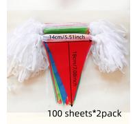 TEMU 100 Metros (50 Metros*2 Paquetes), 200 Banderas, Banners Triangulares Multicolor - Ideal para Decoraciones al , Graduación, Oktoberfest, Decoración de Fiestas y Navidad en el Jardín
