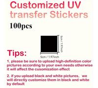 TEMU 100 Pegatinas UV Personalizadas que se Adhieren Fácilmente a Superficies de Metal, Vidrio y Plástico con Logotipo Personalizado Adecuado para Cajas de Regalo y Marcas Comerciales