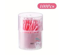 TEMU 100 Piezas Combo de Hisopos y Limpiadores de Oídos, Limpiador de Oídos de Cerámica con Cucharilla y Hisopos