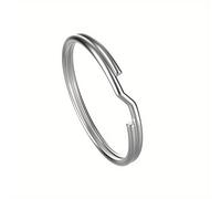 TEMU 100 Piezas de Anillas para Llaves en Acero Inoxidable - Aros Metálicos Duraderas Para Manualidades DIY, Decoración y Placitas De Collar - Diseño Elegante En Tono Metalizado Y Sin Torceduras