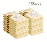 TEMU 100 Piezas de Fundas para Asientos de Inodoro - Fundas Higiénicas Portátiles para Viajes y Hoteles, Individualmente, Tamaño Universal Grande, Ideal para Baños Públicos, Aviones y Camping