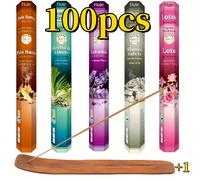 TEMU 100 piezas de incienso de flauta india artesanal, varillas de incienso premium hechas con y una de limón, lavanda, y blanca. El incienso con un incienso , adecuado para meditación, yoga.