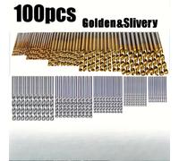 TEMU 100 piezas de juego de brocas de acero rápido - accesorios esenciales para herramientas eléctricas, ideal para bricolaje y del hogar