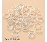 TEMU 100 piezas de juegos de cuentas de encaje, anillos de cuentas de orificio retorcidos, marcos redondos con cuentas espaciadoras para adiciones de joyería a