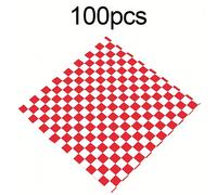 TEMU 100 piezas de papel encerado con de cuadrícula - resistente al aceite, papel multiusos adecuado para sándwiches, hamburguesas, , etc. - esenciales de cocina