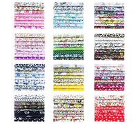 TEMU 100 piezas de tela de algodón floral precortada en cuadrados Fat Quarter de 25 cm x 25 cm (9.84" x 9.84") para patchwork, costura, manualidades y acolchado