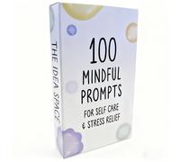 TEMU 100 Prompts de para el Cuidado Personal y del Estrés - Tarjetas de Relajación con Afirmaciones , Meditaciones y Técnicas de Relajación para Adultos - Regalo Ideal para
