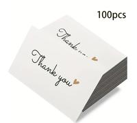 TEMU 100 tarjetas de agradecimiento, en inglés, ideales para , , pequeñas empresas y envoltorios de tiendas callejeras, todas las ocasiones, 3.5 x 2.1 pulgadas
