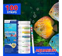 TEMU 100 Tiras Reactivas VANSFUL para Prueba de Agua de Acuario | Detección Completa de Carbonato, Nitrato, , , Cloro y Niveles de pH