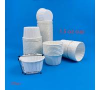 TEMU 100 unidades de Mini Tazas para Salsa - 1 oz, Papel Laminado Antigrasa e Impermeable para Mergullar, Degustación, Muestras, Repostería y Semilleros - Vasos Desechables