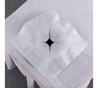 TEMU 100 unidades de sábanas desechables no tejidas para camilla de masaje con orificio para la cara | Toalla blanca de , adecuada para salones de belleza y spas, material de poliéster