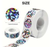 TEMU 1000 etiquetas autoadhesivas rotuladas con láser redondas de 1.6 cm / 0.69 pulgadas para tarjetas de rayas, cupones, promociones, tarjetas de regalo para de , tarjetas de juego