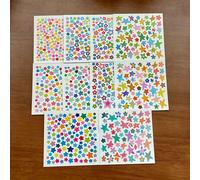 TEMU 1000 pegatinas de estrellas, mini estrellas explosivas Ga de punta pequeña, materiales básicos prácticos y versátiles estilo sal para contabilidad manual