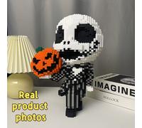 TEMU 1000+ piezas Serie Noche de Terror Navideña Bloques de Construcción Jack 3D Animales, Personajes Adornos Decoración Interior Halloween - Regalos para /Navidad/Año /Fiestas// y