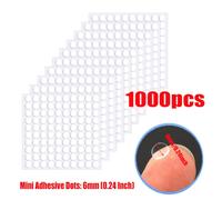 TEMU 1000 Puntos Adhesivos Transparentes de Cara para Manualidades, Masilla Acrílica Redonda Removible, Puntos para Globos y Proyectos (6Mm/0.24In)