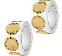 TEMU 1000pcs Etiquetas Adhesivas de Papel Floral para Regalos, Repostería y Manualidades DIY - Pegatinas Decorativas Autoadhesibles Escribibles