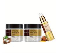 TEMU 100g*2+50ml Mascarilla de Colágeno y Aceite de Argán - Cuidado Profundo, para Todo Tipo de Cabello, 3.53oz + 1.69fl.oz - Kit de Cuidado Capilar Verano Otoño Invierno