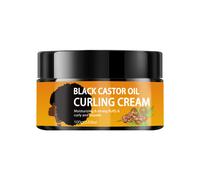 TEMU 100g Crema para rizos de aceite de castor negro infundido con aceite de argán - Rizos de larga duración, crema acondicionadora hidratante para rizos, para cabello y , unisex
