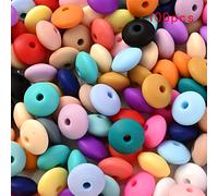TEMU 100pcs 12mm Cuentas Espaciadoras de Silicona Coloridas y Esmeriladas para Joyería DIY, Llaveros, Colgantes de Teléfono y Decoraciones Artesanales, Sueltas, Suministros de Manualidades