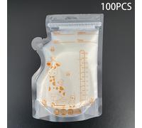 TEMU 100pcs Bolsas de Almacenamiento de Leche Materna de 250ml - Grado Alimenticio, Esterilizadas y a Prueba de Fugas - Regalo Ideal para Madres Recién Nacidas