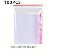 TEMU 100pcs Bolsas de Plástico PE con Cierre, para Viajes Portátiles, Transporte, Contenedor a Prueba de Fugas y Resellable, Bolsas Transparentes con Cierre Zip, Perfectas para Invierno, Año