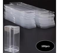 TEMU 100pcs Cajas de Exhibición Transparentes con Tapas - Ideales para Coches Modelos, Coleccionables y Empaquetado de Regalos