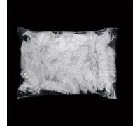 TEMU 100pcs Cubiertas de Oreja de Plástico Desechables - Diseño de Tira Transparente para Servicio de Alimentos, Cocina y Uso Doméstico - Contra Polvo y Residuos
