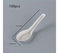 TEMU 100pcs Cucharas de Fibra de Caña de de Calidad, 4.9" - Perfectas para Sopa, Pudín, Avena & Más - Ideales para Restaurantes, Buffets & Uso Doméstico, Lo Mejor para Navidad