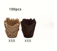 TEMU 100pcs Forros para Cupcakes de , Moldes para Hornear, Papel Antiadherente para Muffins, Envoltorios para Cupcakes para , Fiestas de
