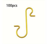 TEMU 100pcs Gancho de Navidad Gancho Metálico Pequeño Gancho Gancho para Adorno de Árbol de Navidad Gancho de Navidad Gancho para Calcetín