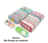TEMU 100pcs Mini Hisopos de Esmalte de Uñas de Cara con Diseño de Dibujos Animados, Tiras de Lijado, 1.97In de Largo, de Esponja para Esmalte de Uñas, Uñas Postizas, Juego de Herramientas para Uñas