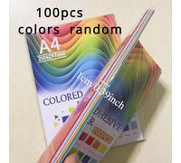 TEMU 100pcs Papel A4 Multicolor - Cara, 10 Colores Vibrantes para Manualidades DIY, Origami, Decoración de Fiestas y Útiles Escolares