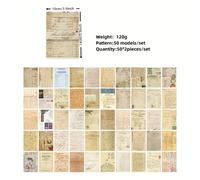 TEMU 100pcs Papel Vintage para Scrapbooking con Inglesas del , Materiales DIY, Diario