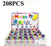 TEMU 104/208 magnéticas , juego de , 1/2 juego de 26 mayúsculas y 3/6 juego de 26 minúsculas, también con bolígrafo a base de agua y borrador