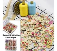 TEMU 108 Piezas por , Base de Madera, Animales Coloridos, Decoración Manual DIY para San Valentín, Festival de , Pascua, Día de la , Regalo , Botones Multifuncionales en de Regalo