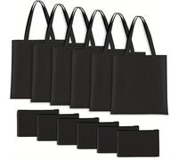 TEMU 10pcs/12pcs Bolsas de Sublimación Tote para Cosméticos, Bolsas de Lona para Decoración y Manualidades DIY, Bolsas de Compras, Bolsas de Regalo, Bolsas Extra Grandes para Libros, Prensa Térmica