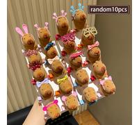 TEMU 10pcs/20pcs LEMON LOVE Clips de Pelo Capibara - Horquillas Adorables con , Estrellas y Coronas, Tela en para Flequillos y Peinados Casuales de Niñas