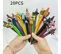 TEMU 10pcs/20pcs Serie Pirata Bolígrafo de Gel con Parche de PVC Pegamento Adecuado para Uso y de Oficina Estilo Aleatorio