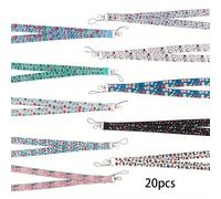 TEMU 10pcs/20pcs Set de Cordones para Cuello con Diseño de Doctor y Enfermera, Portallaves, Llavero, Tarjeta de Identificación, Accesorios Desmontables para Teléfono o Pase