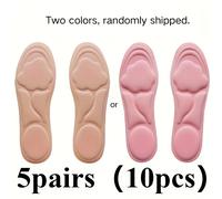 TEMU 10pcs/5pares Plantillas de Espuma con Memoria 6D para Mujeres | Rosa | Acolchado y Soporte | Adecuadas para Zapatos Deportivos y Casuales | Soporte Mejorado del
