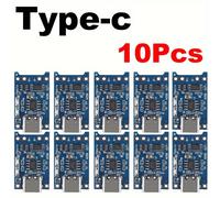 TEMU 10pcs 5V 1A 18650 Placa de carga de batería de litio Placa de carga de batería de litio Tipo-c de carga USB Micro con protección