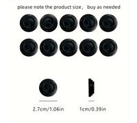 TEMU 10pcs Almohadillas de Silicona Premium para Puertas de Coche - La para Absorber Impactos, Reducir Ruido y Amortiguar para un Viaje Más Silencioso