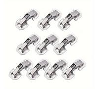 TEMU 10pcs Bisagras Ocultas de Acero Inoxidable para Armarios, Amortiguador de de , Bisagras para Puertas de Armario sin de Montaje en Superficie con Tornillos, No Requiere Ranura