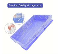 TEMU 10pcs Bolsas para Residuos de Mascotas Pequeñas de Varios Tamaños - Forros de Plástico Desechables Duraderos para Jaulas de Conejos, Aves y Animales Pequeños - , Azul, Varios Tamaños (L, M, S)
