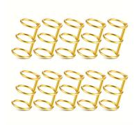 TEMU 10pcs Clips de Carpeta de Metal Dorado Anillos y Diámetro Interior de 20mm - Anillos de de Hierro Duraderos para Diarios DIY, Cuadernos y Álbumes de Fotos, Clips para Papel