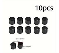 TEMU 10pcs Cubiertas de Pata de Silla de PVC Negro - Antideslizantes, Resistentes al y Impermeables, Protectores de Pies de Muebles para Uso Interior/Exterior