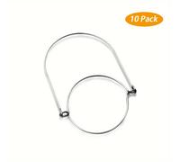 TEMU 10pcs de Acero Inoxidable para Tarros Mason - de Alambre Versátiles de 2.75" para Botellas de Vidrio, Perfectas para , Fiestas y Decoración del Hogar
