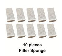 TEMU 10pcs Dispensador de Agua para Gatos con Esponjas de Filtro Especial - No Eléctrico, Material PP Duradero, con de Rejilla para una Filtración , Filtro de Agua