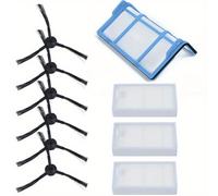 TEMU 10pcs Filtros de Malla Prefiltro y Cepillos para Aspiradora Medion MD 18500/ 18600/ MD18501/ MD16192 Accesorios de Repuesto